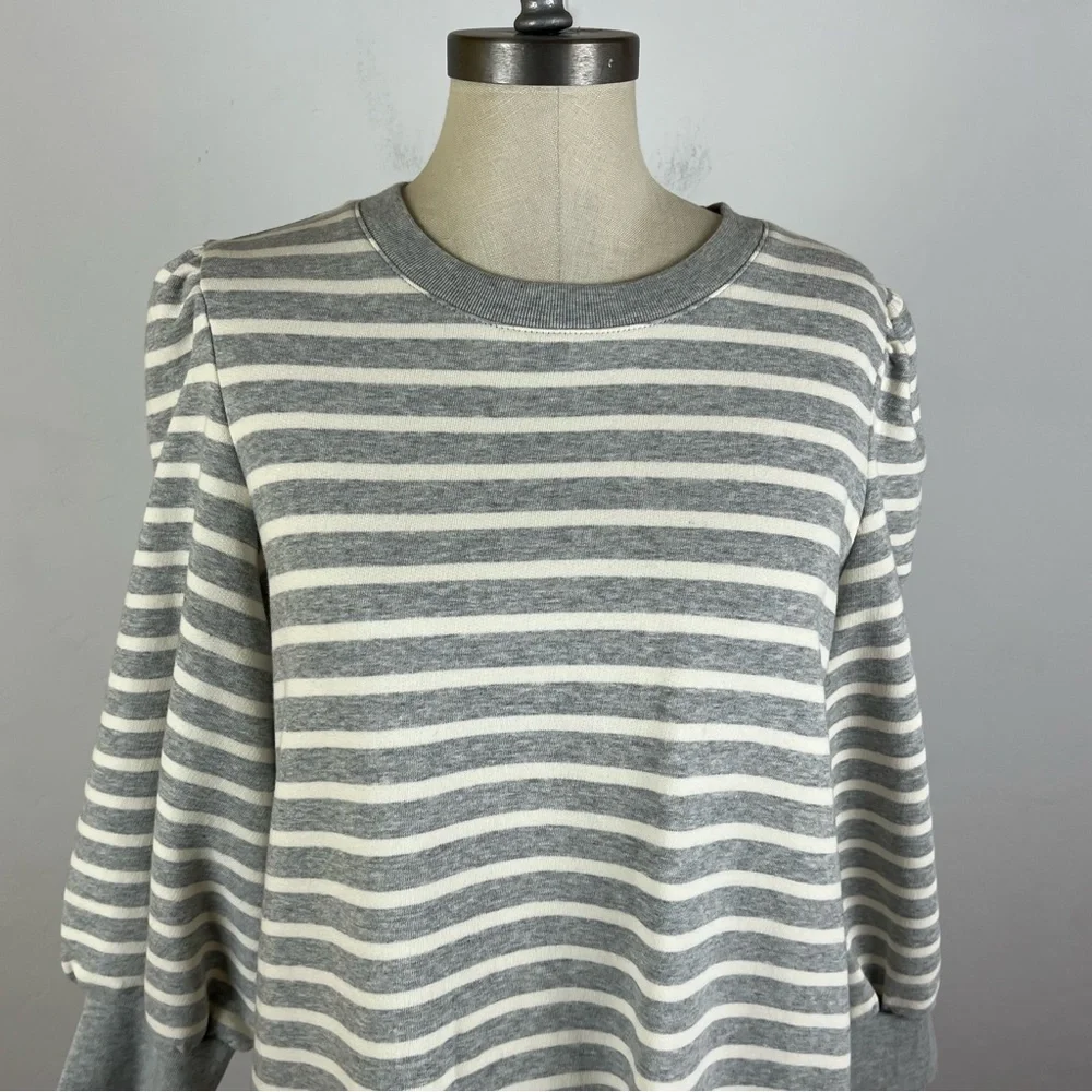 kate spade Gray and White Striped Midi Dress